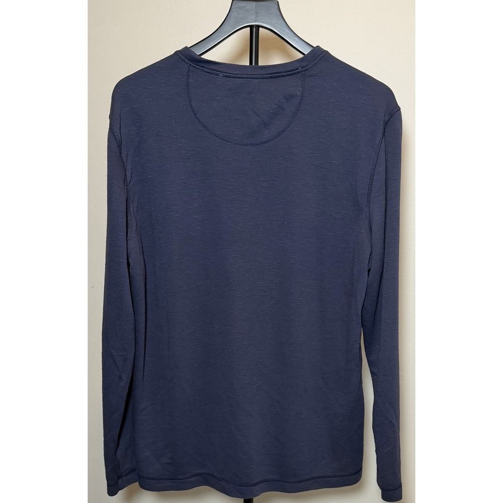 Orvis Classic Collection Men's Blue Rayon/Poly Knit Logo Crew Neck Pullover  L - Picture 2 of 8